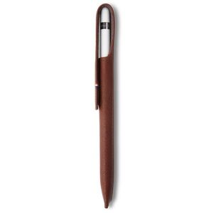 Apple Pencil brown leather case & white . Set of (2)